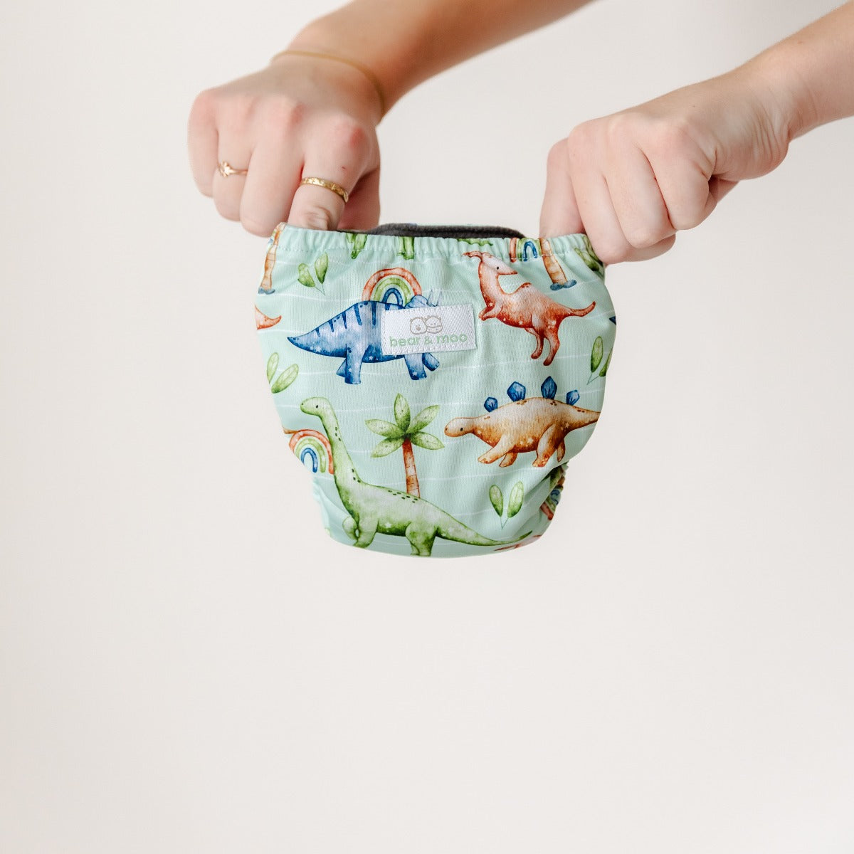 Bear & Moo Reusable Nappies | Reusable Newborn Nappy | Jurassic print