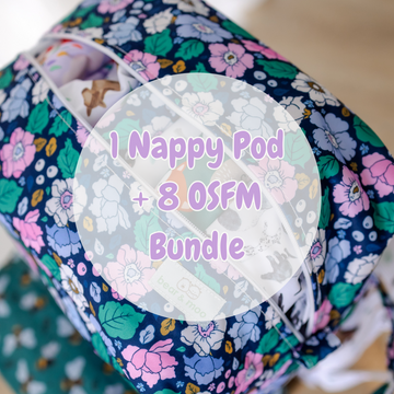 Nappy Pod + 8 OSFM Nappies Bundle