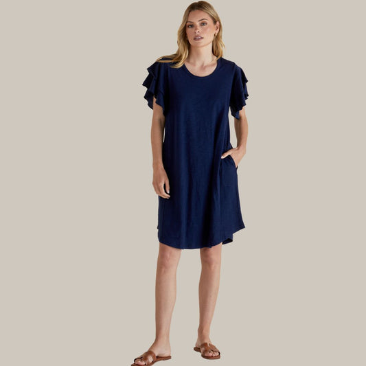 Betty Basics Sydney Tee Dress | Navy available at Bear & Moo