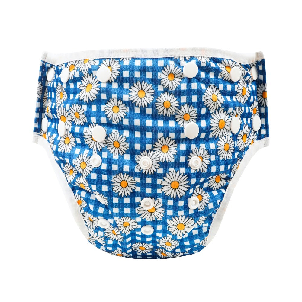 Bear & Moo Reusable Swim Nappies | Daisy Gingham print