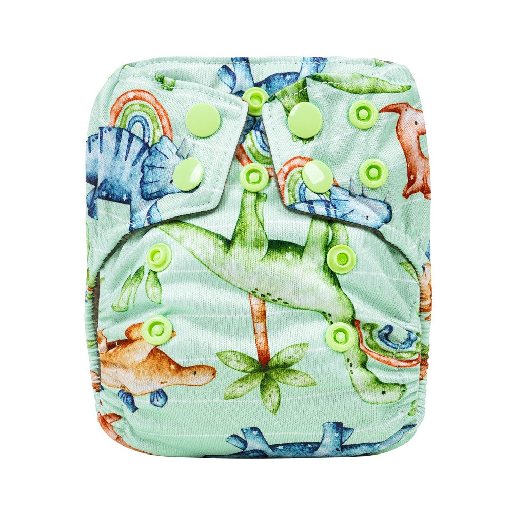 Bear & Moo Reusable Nappies | Reusable Newborn Nappy | Jurassic print
