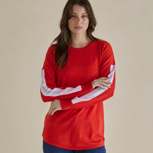Betty Basics Sophie Knit Jumper | Red available at Bear & Moo