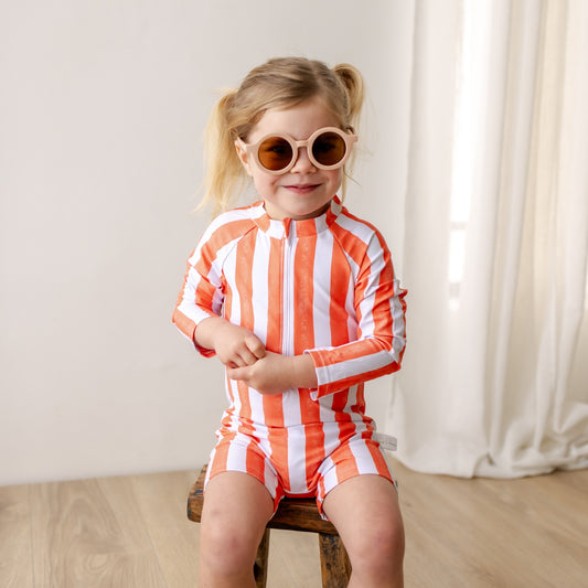 Bear & Moo Emerson Swimsuit | Kids Togs | Coral Stripe