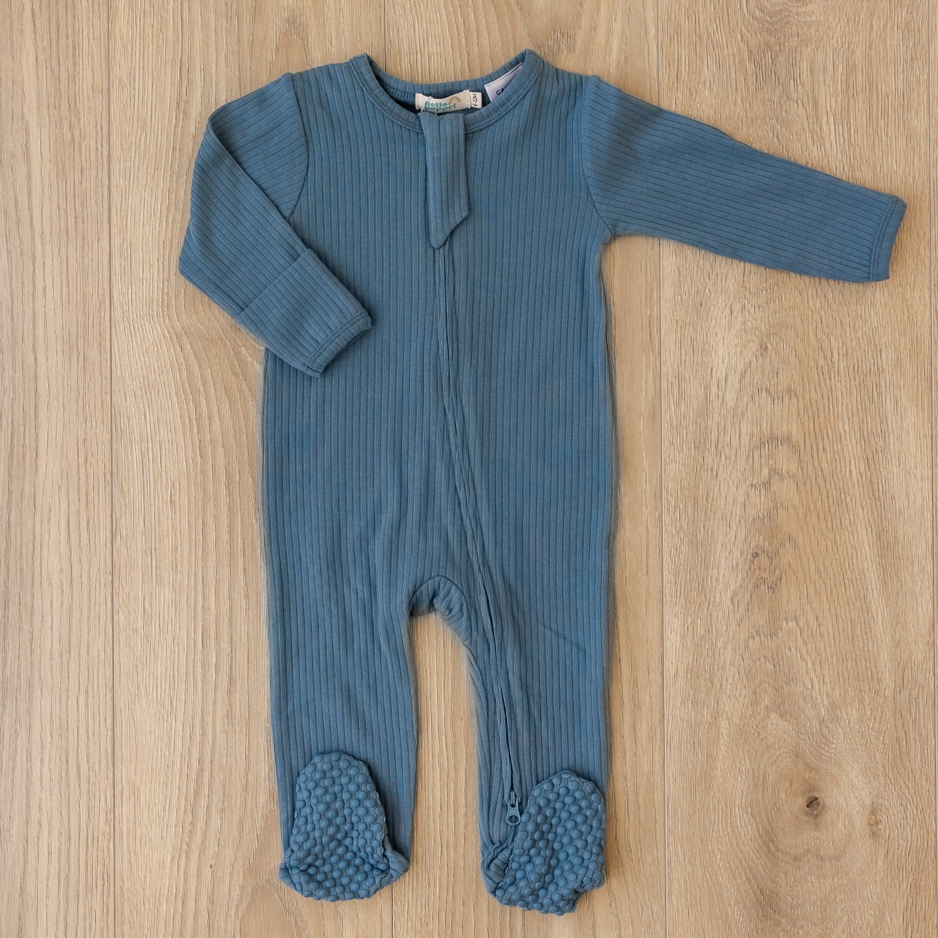 Hello Poppet Original Ribbed All in One Long Sleeve from Bear & Moo