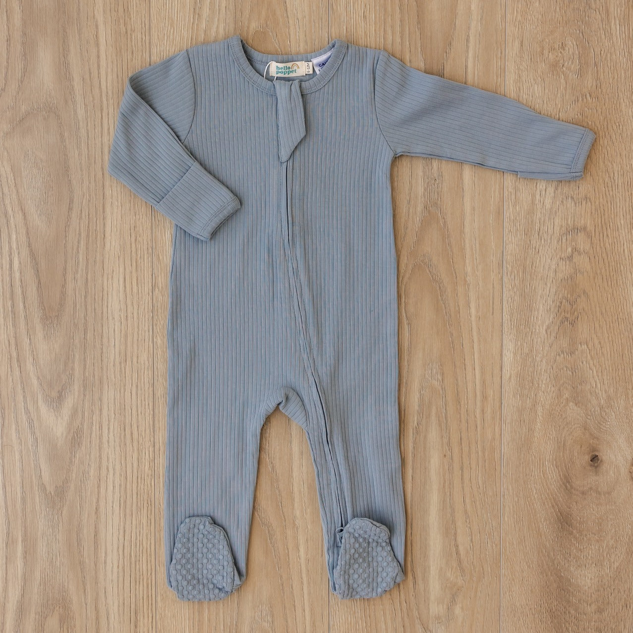 Hello Poppet Original Ribbed All in One Long Sleeve from Bear & Moo