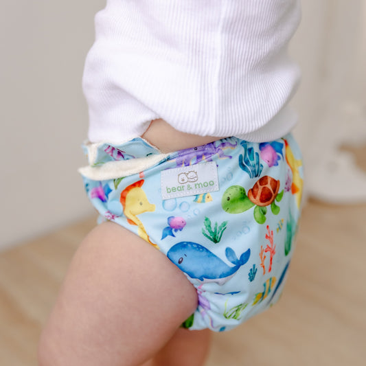 Ocean Friends Cloth Nappy | One Size Fits Most