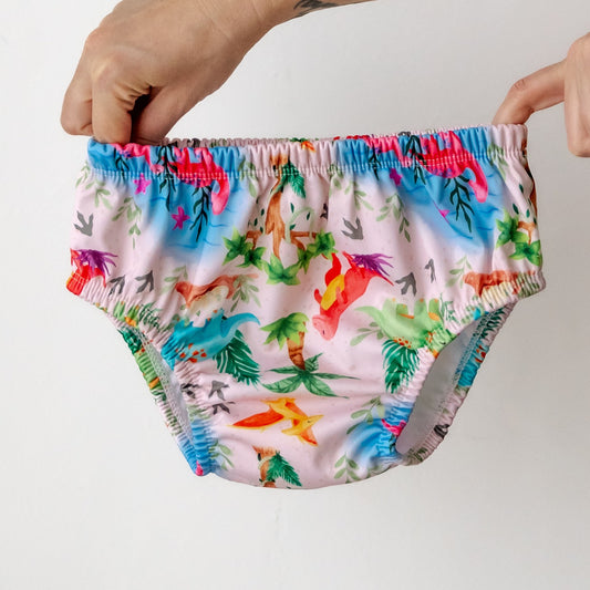 Bear & Moo Large Swim Nappy | Prehistoric