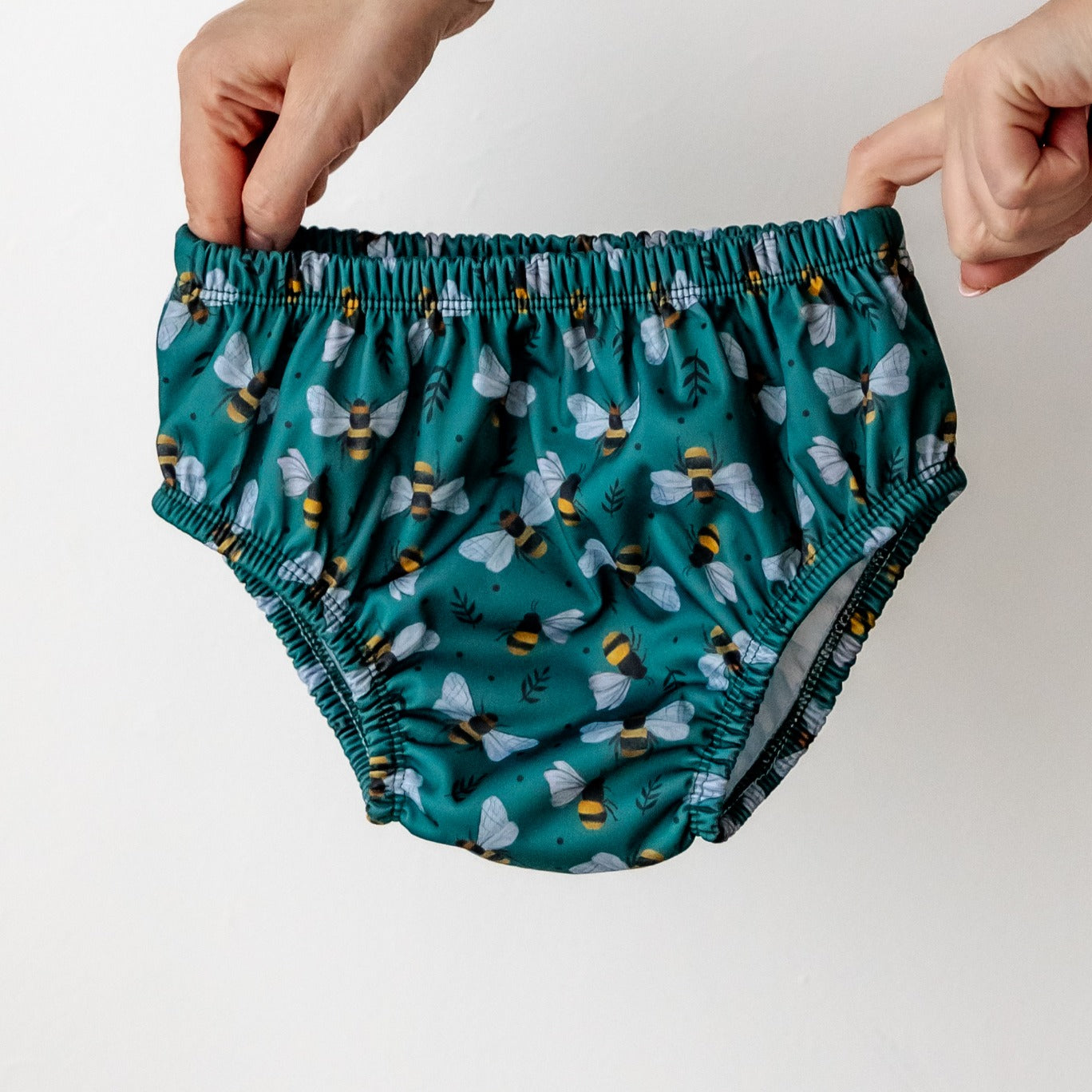 Bear & Moo Large Swim Nappy | Bees & Leaves 