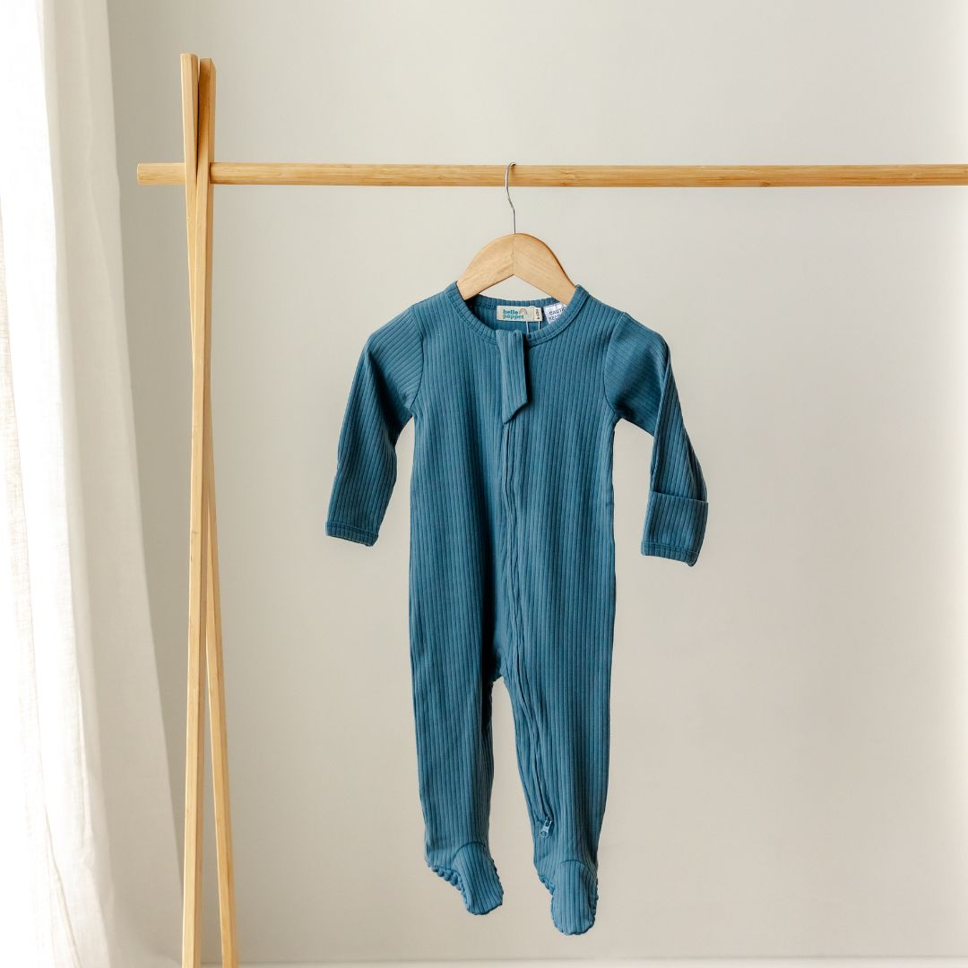 Hello Poppet Original Ribbed All in One | Longsleeve available at Bear & Moo