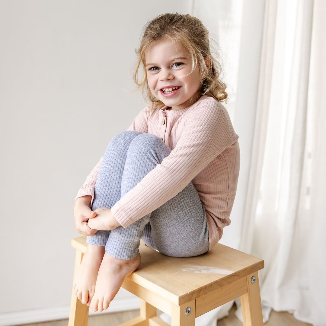 Hello Poppet Henley Ribbed Top available at Bear & Moo