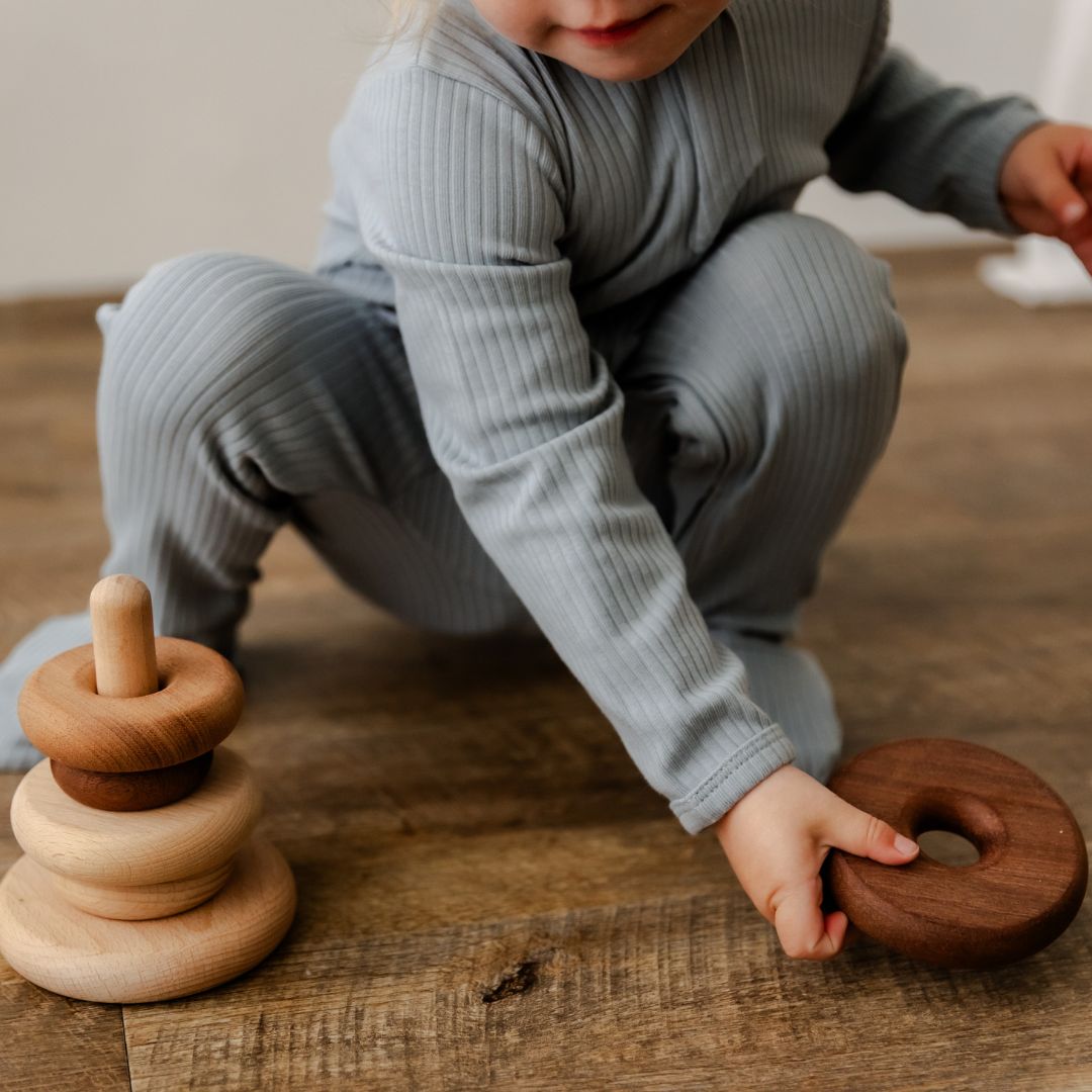 Hello Poppet Original Ribbed All in One | Longsleeve available at Bear & Moo