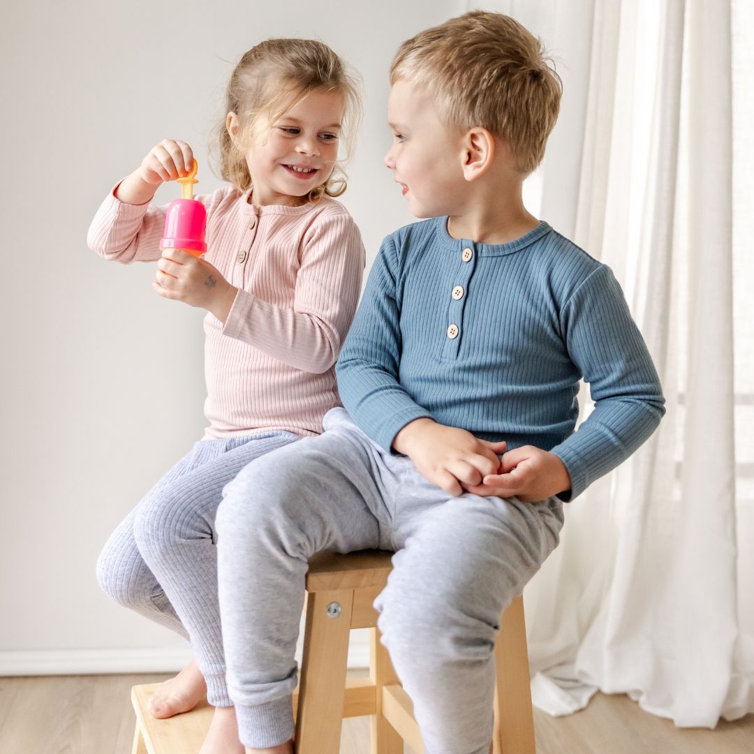 Hello Poppet Henley Ribbed Top available at Bear & Moo