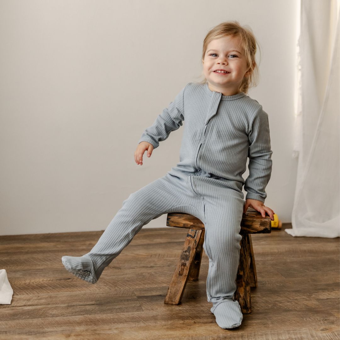Hello Poppet Original Ribbed All in One | Longsleeve available at Bear & Moo