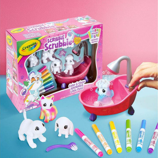 Crayola Scribble Scrubbies Pets Bath Tub Playset available at Bear & Moo