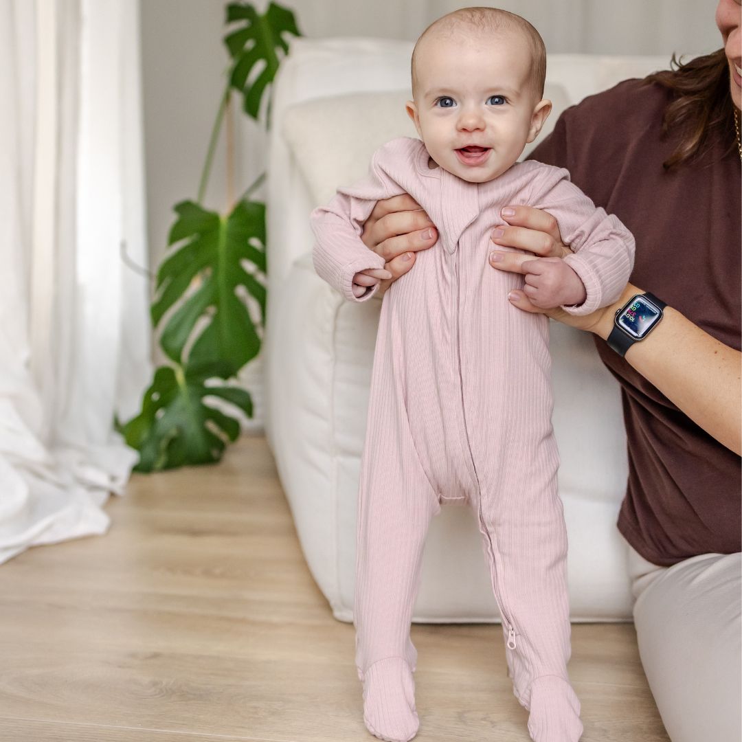 Hello Poppet Original Ribbed All in One | Longsleeve available at Bear & Moo
