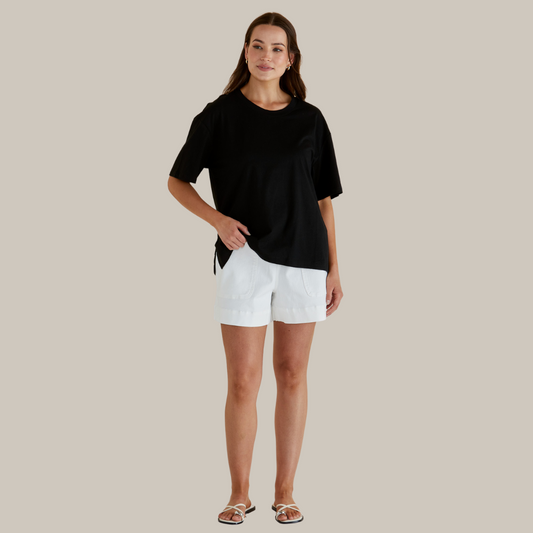 Betty Basics Relax Boxy Tee | Black available at Bear & Moo