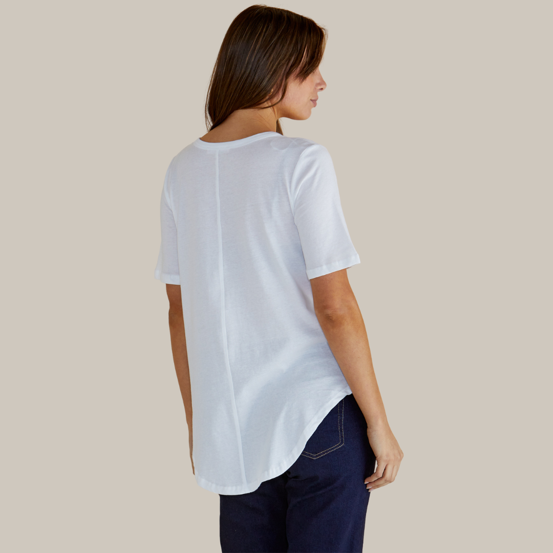 Betty Basics Ariana Tee | White available at Bear & Moo