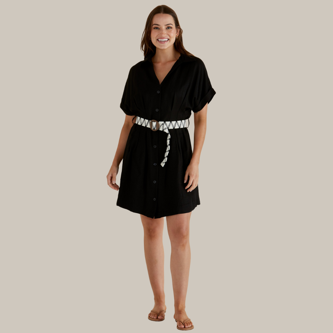 Betty Basics Archer Dress | Black available at Bear & Moo
