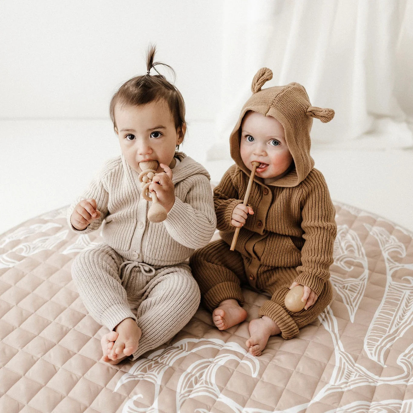 BO & KO Baby Māori Inspired Playmat | Tan available at Bear & Moo