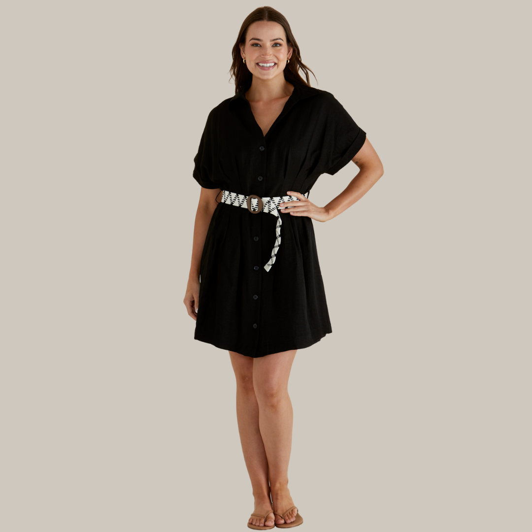 Betty Basics Archer Dress | Black available at Bear & Moo