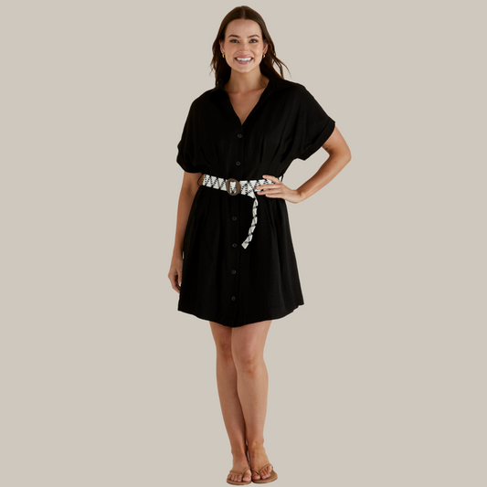 Betty Basics Archer Dress | Black available at Bear & Moo