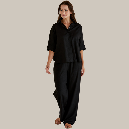 Betty Basics Zaza Relax Pant | Black available at Bear & Moo