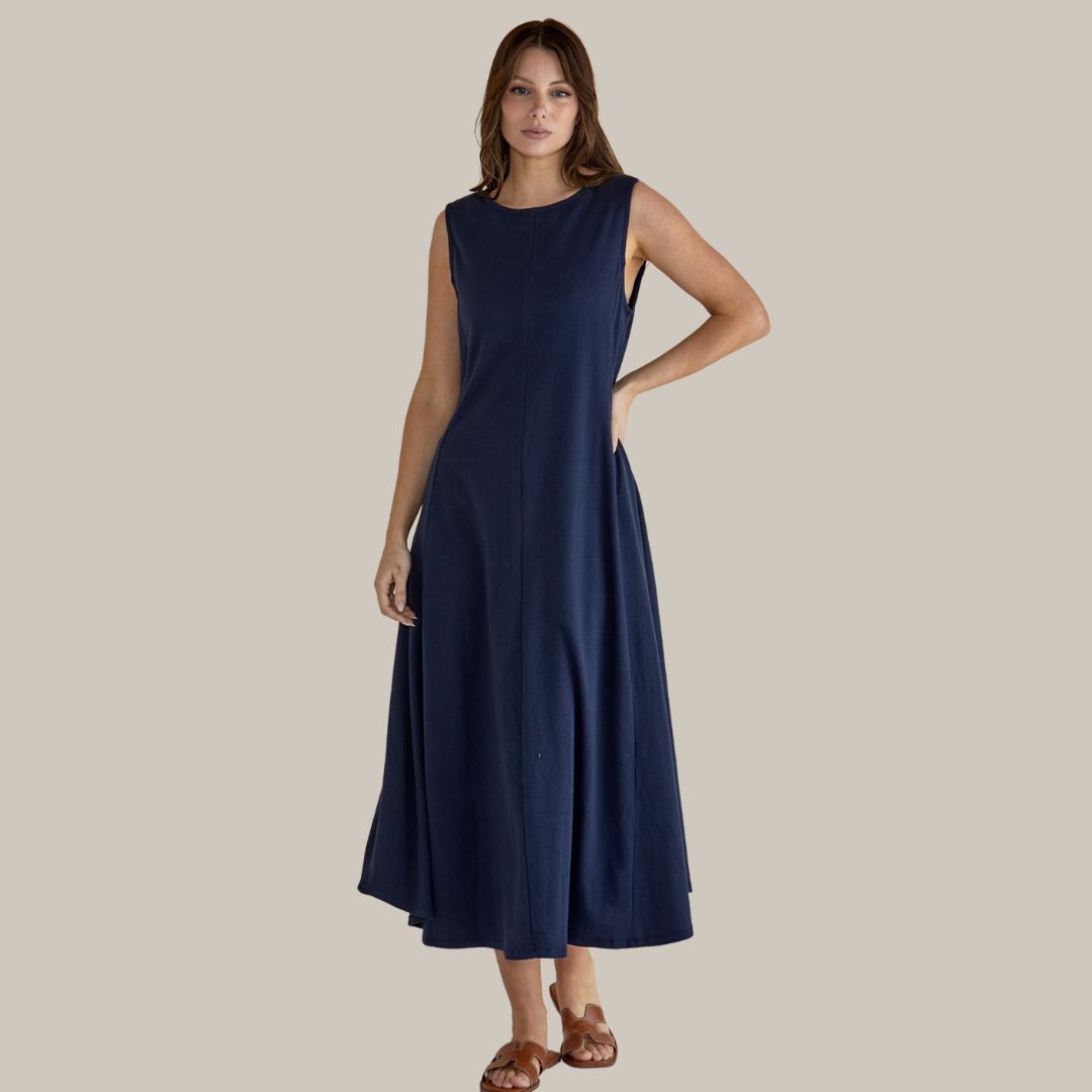 Betty Basics Sabrina Maxi Dress in Navy available at Bear & Moo