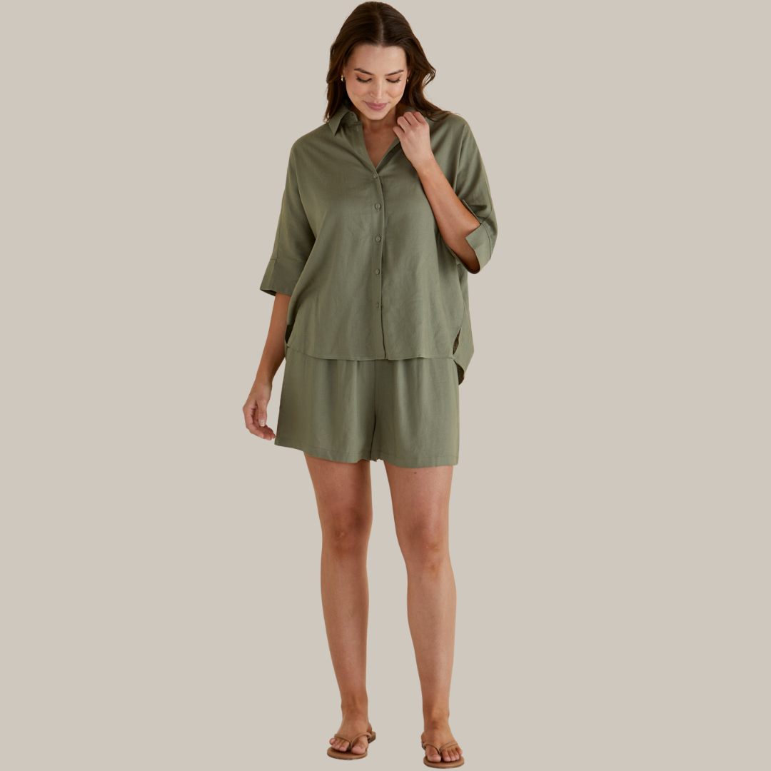 Betty Basics Sierra Short | Olive available at Bear & Moo