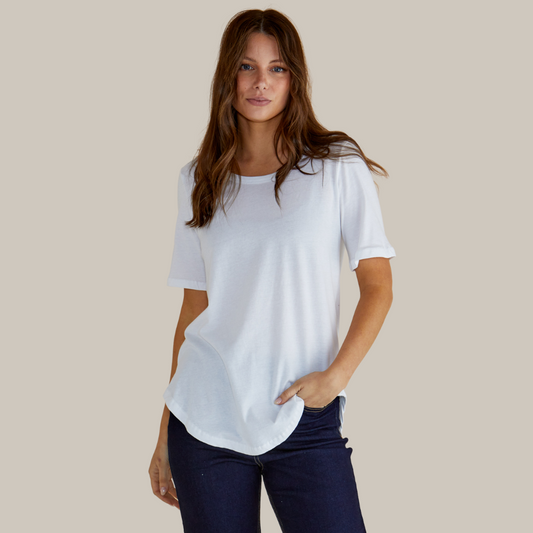 Betty Basics Ariana Tee | White available at Bear & Moo