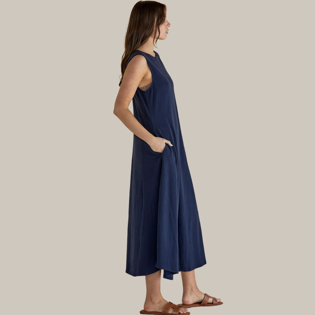 Betty Basics Sabrina Maxi Dress in Navy available at Bear & Moo