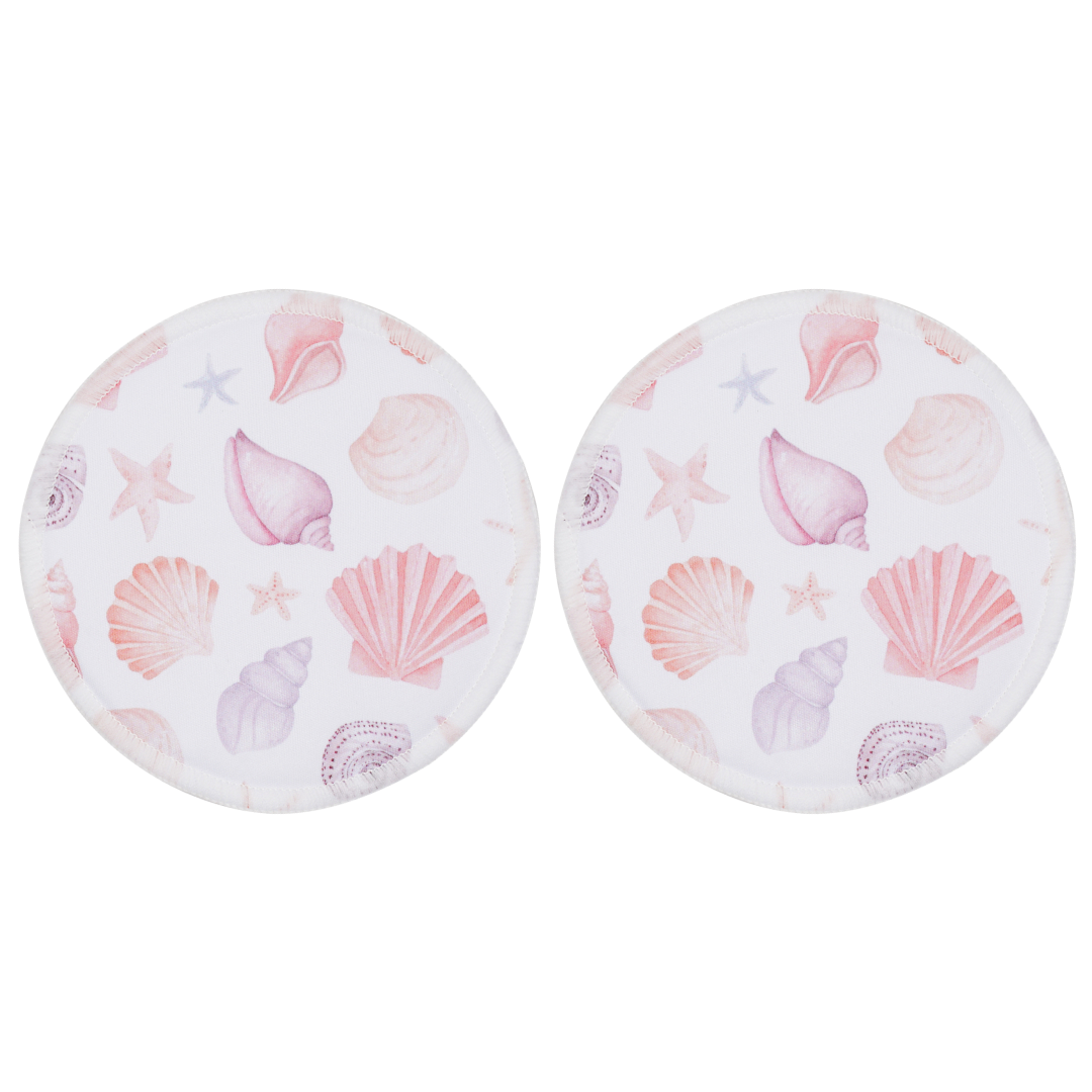 Bear & Moo Reusable Microfibre and Bamboo Breast Pads in Sunset Seashells