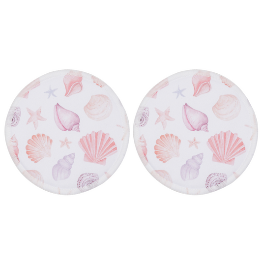 Bear & Moo Reusable Microfibre and Bamboo Breast Pads in Sunset Seashells