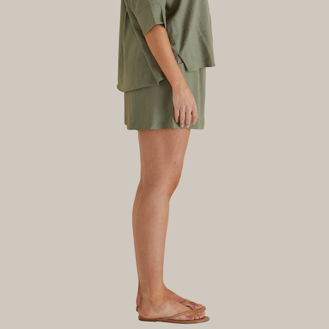 Betty Basics Sierra Short | Olive available at Bear & Moo