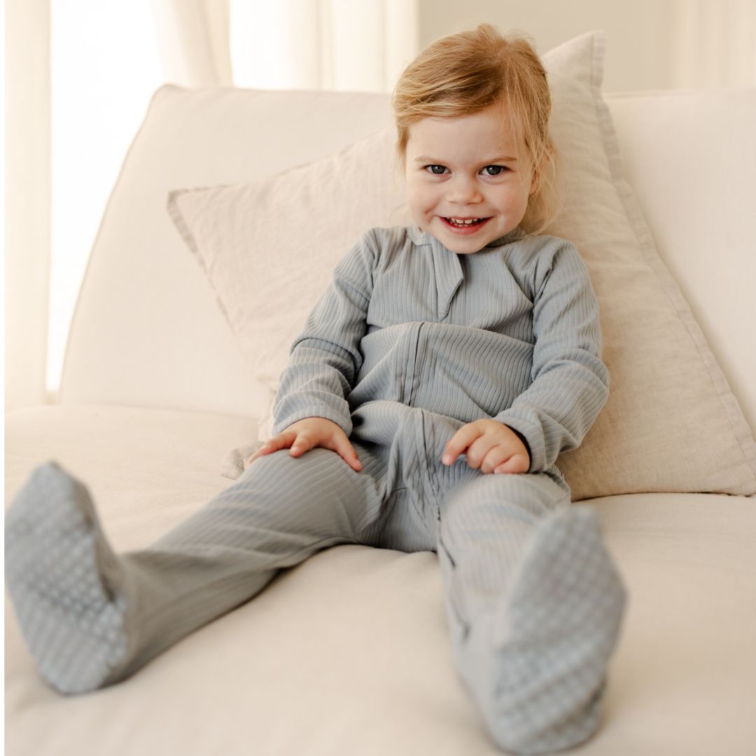 Hello Poppet Original Ribbed All in One | Longsleeve available at Bear & Moo