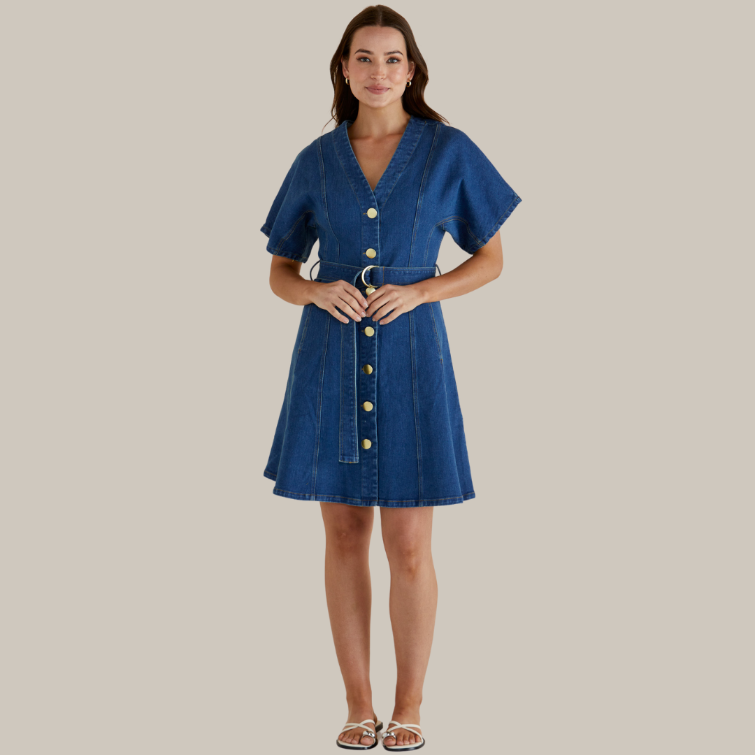Betty Basics Fiori Denim Dress available at Bear & Moo