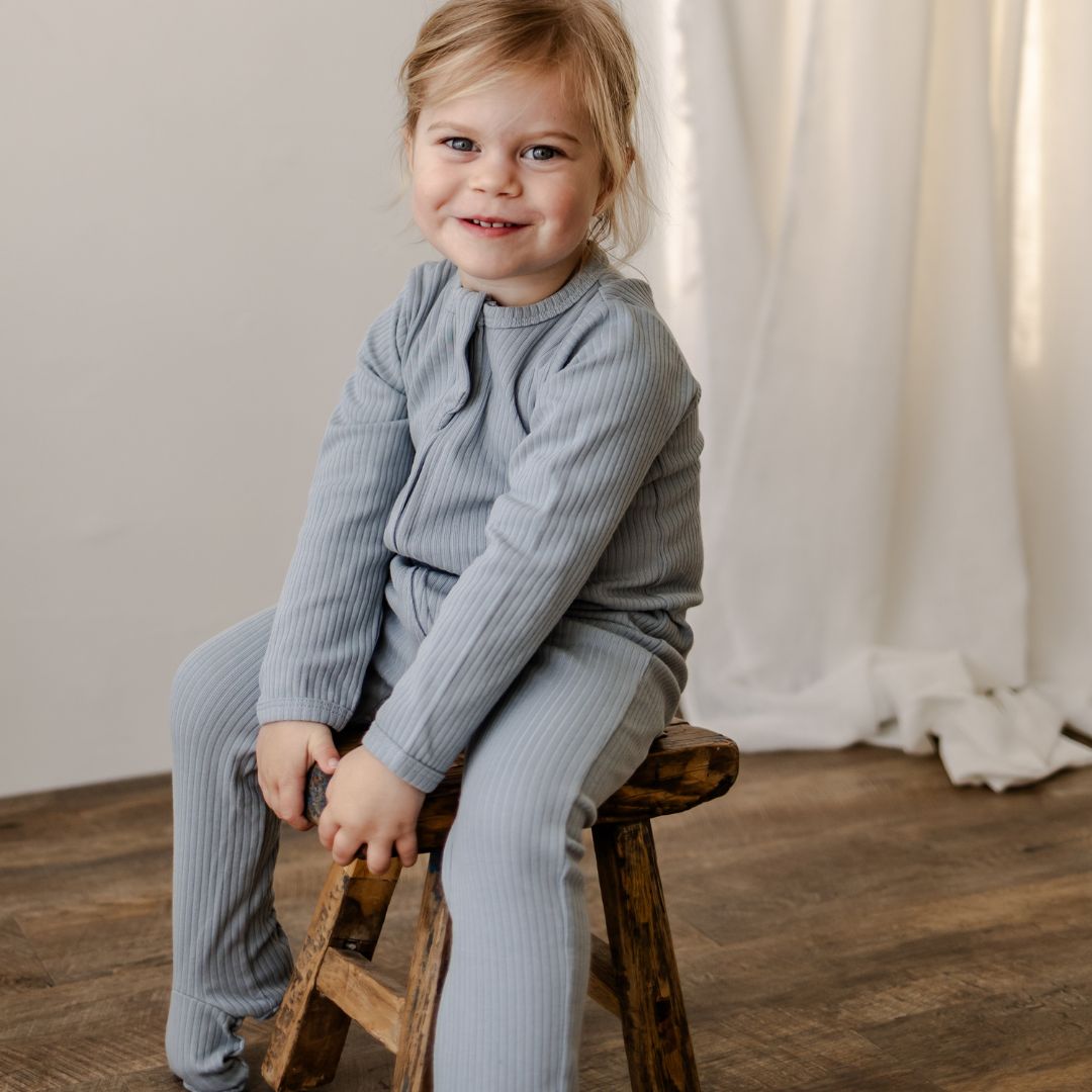 Hello Poppet Original Ribbed All in One | Longsleeve available at Bear & Moo