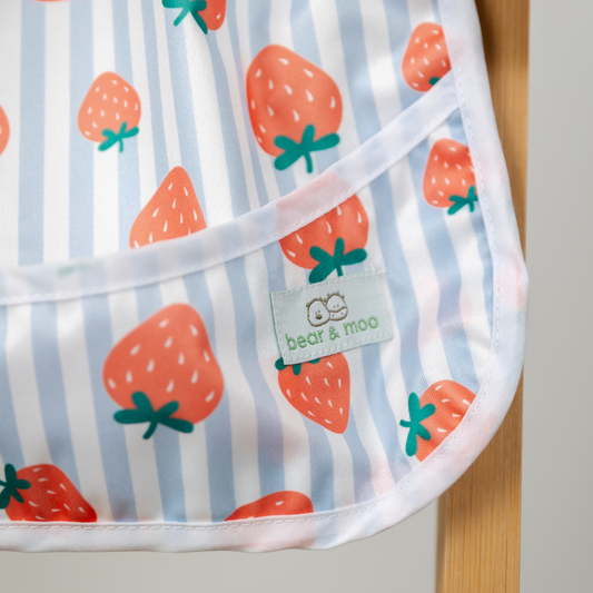 Sleeved Bib | Strawberry Delight