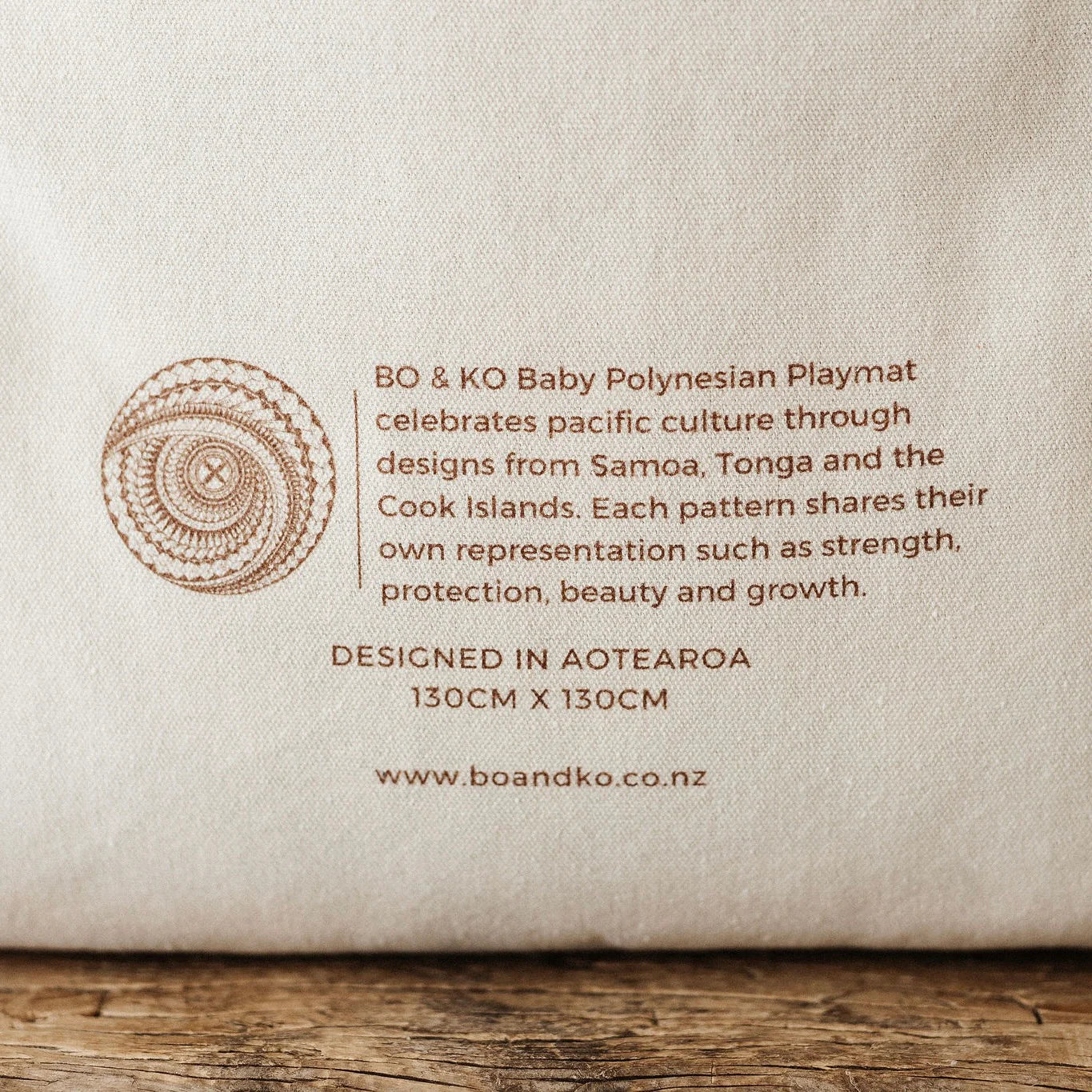 BO & KO Baby Polynesian Inspired Playmat in Olive available at Bear & Moo