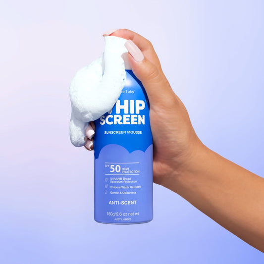 Barefoot Labs WhipScreen SPF50 | Anti-Scent Sunscreen Mousse available at Bear & Moo