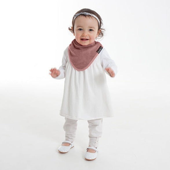 Mum2Mum Bandana Bib in Dusty Pink available at Bear & Moo