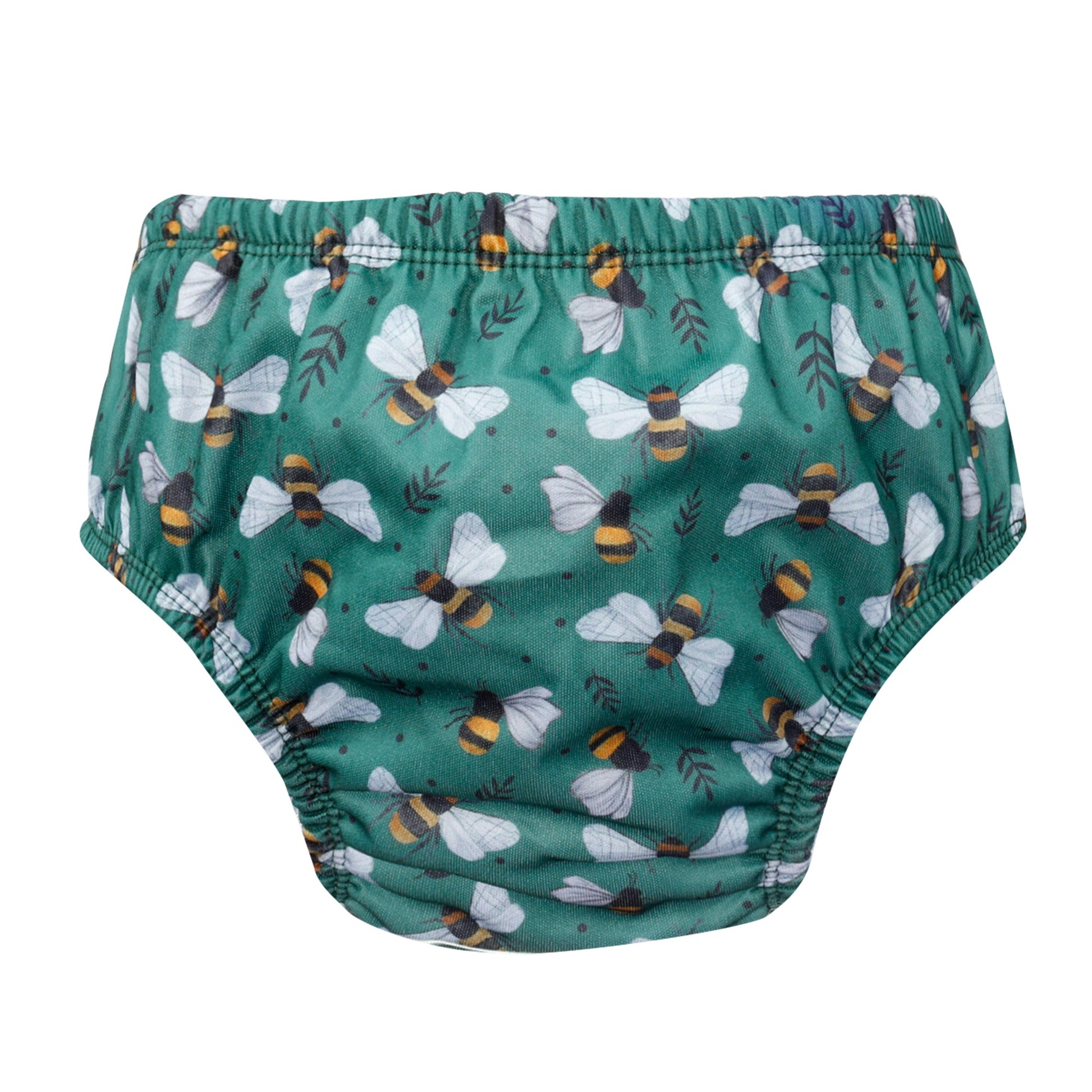 Bear & Moo Large Swim Nappy | Bees & Leaves 