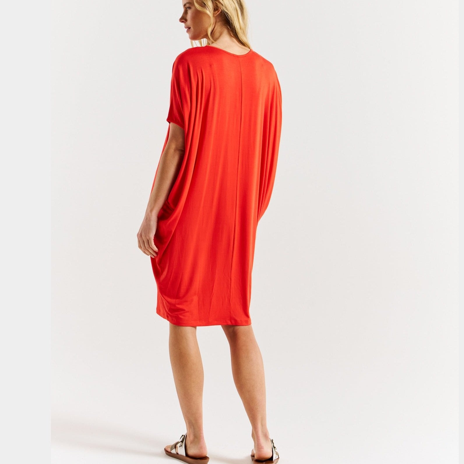 Betty Basics Maui Dress | Flame Red available at Bear & Moo