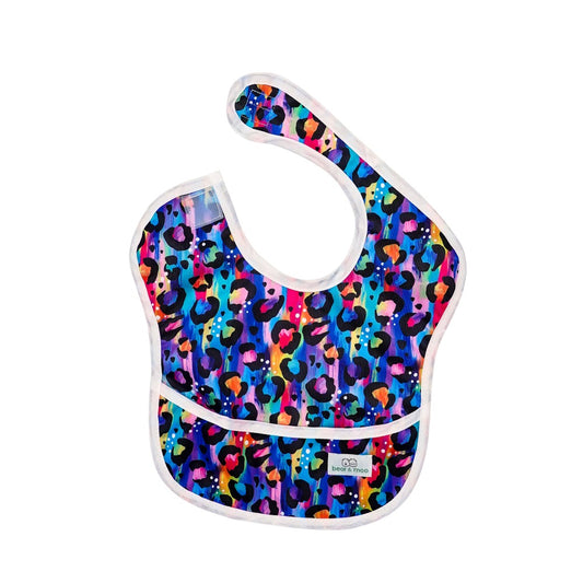 Bear & Moo Classic Bib | Bright Leopard