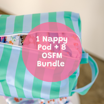 Nappy Pod + 8 OSFM Nappies Bundle