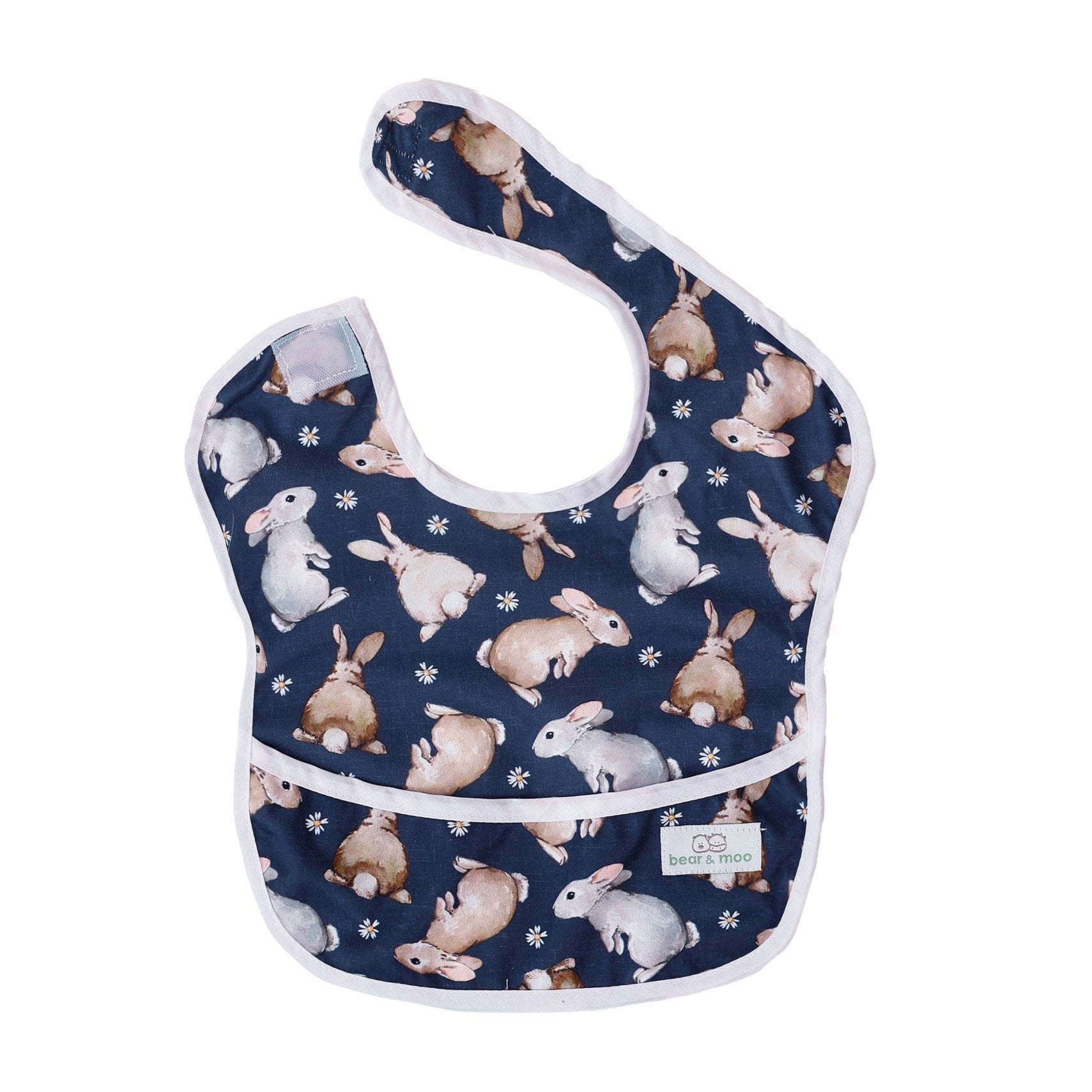 Classic Bib made with waterproof PUL material from Bear & Moo