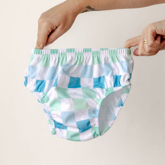 Coastal Checks Large Swim Nappy