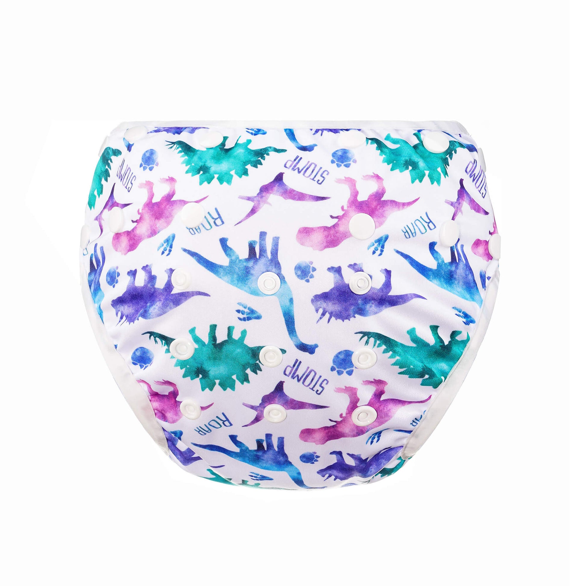 Bear & Moo Reusable Swim Nappy in Dino Stomp print