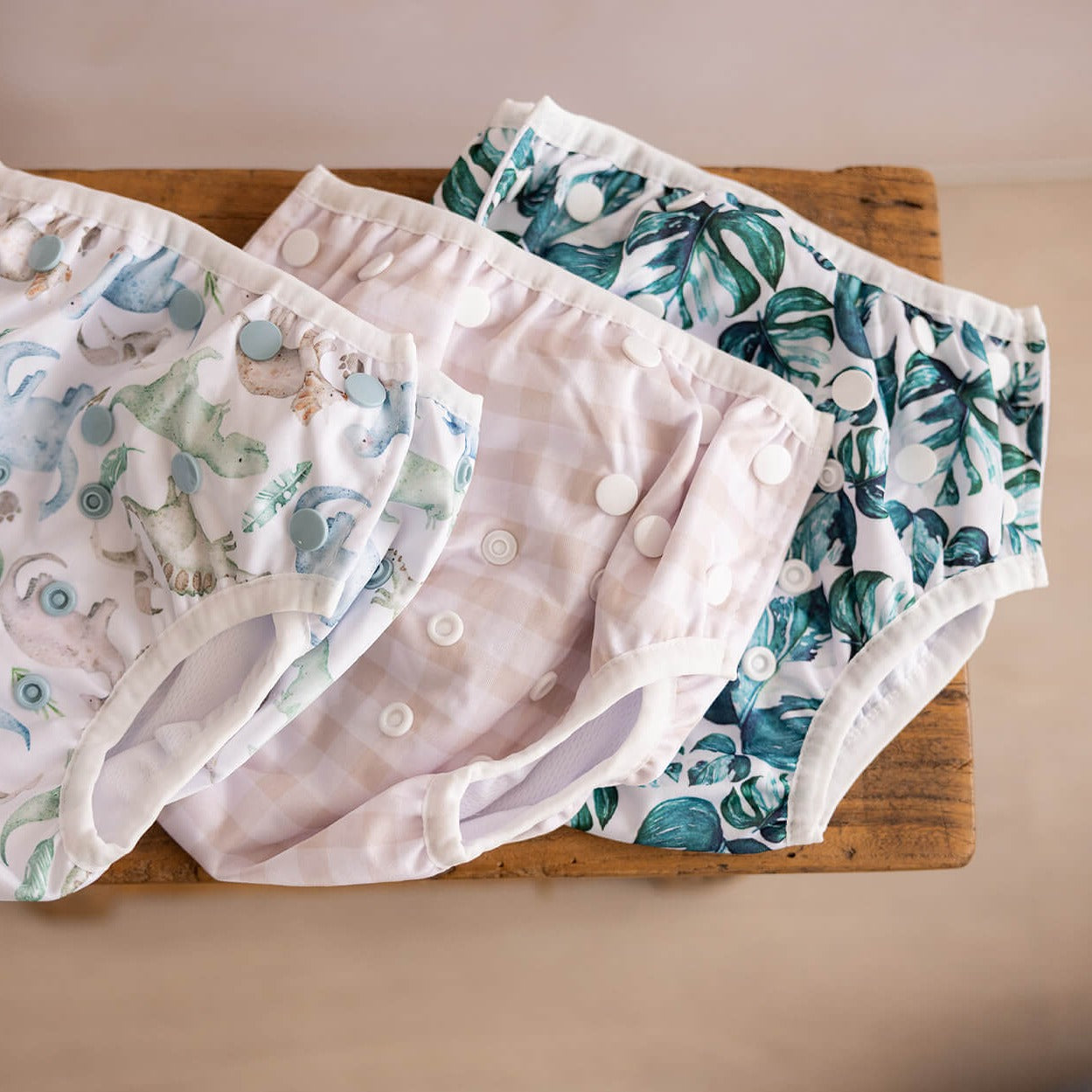 Bear & Moo Reusable Swim Nappy in Monstera