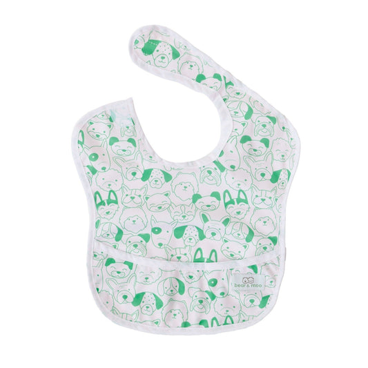 Classic Bib made with waterproof PUL material from Bear & Moo