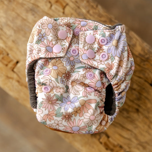 Floral Whimsy Newborn Nappy